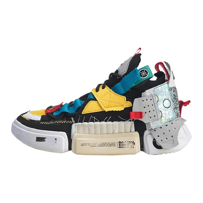LiNing Essence 2 Sample For Bale Durable Breathable Low Top Vintage Basketball Shoes Men's Black White-0