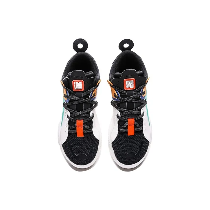 Anta Bastard Life Collection Mid-Top Skateboard Shoes Men's Blue Black Green-2