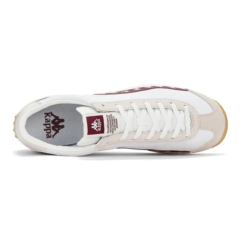Kappa Lightweight Anti-Slip Low-Top Casual Running Shoes Unisex White Gray-4