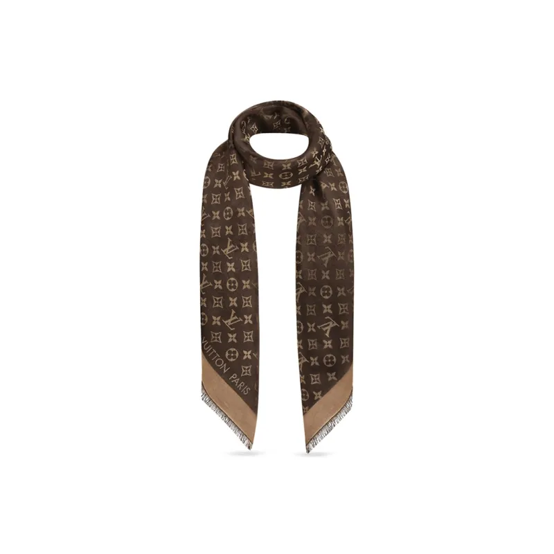 LOUIS VUITTON Silk Blend Knit Scarves Women's-1