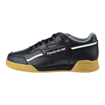 Reebok Workout Anti Slip Wear Resistant Low Top Casual Shoes Men's Black Brown