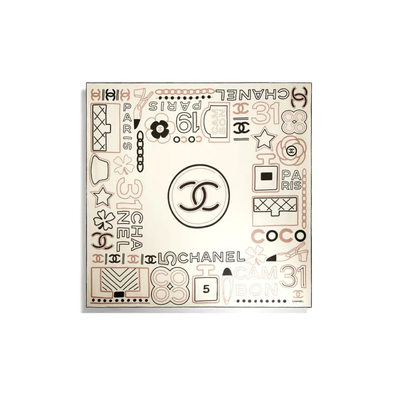 CHANEL Silk Scarves Women's Beige-1