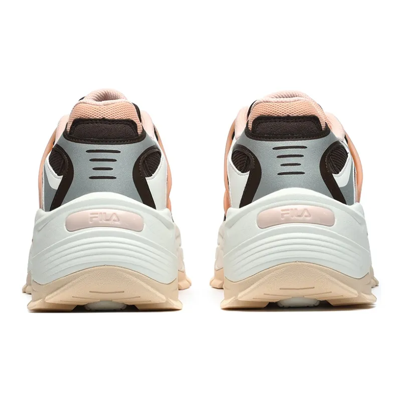 FILA Corallo Corallo Wear Resistant Low Top Casual Shoes Women's White Pink Silver-4