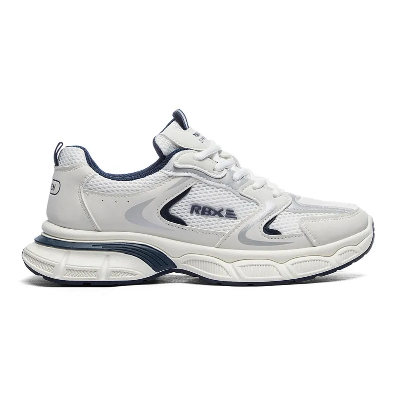 RENBEN Low Top Chunky Sneakers Men's White Blue-1