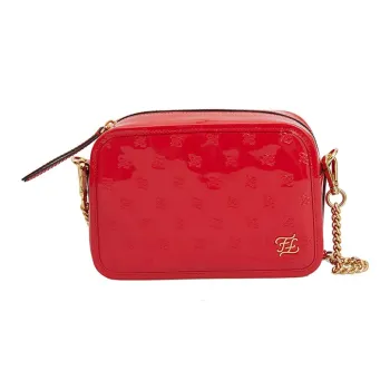 FENDI Patent Leather Camera Bag, Shoulder Bag, Crossbody Bag Regular Women's Red