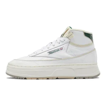 Reebok Club C Geo Mid White Dark Green Women's