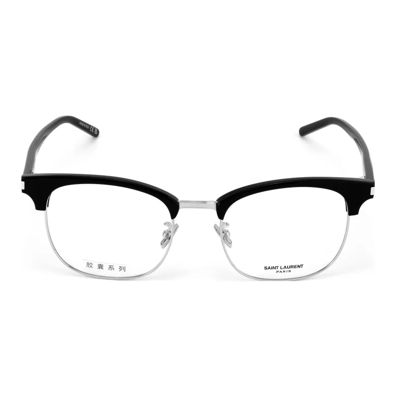 SAINT LAURENT Plate Frame Oval Eyeglass Frames Men's-1