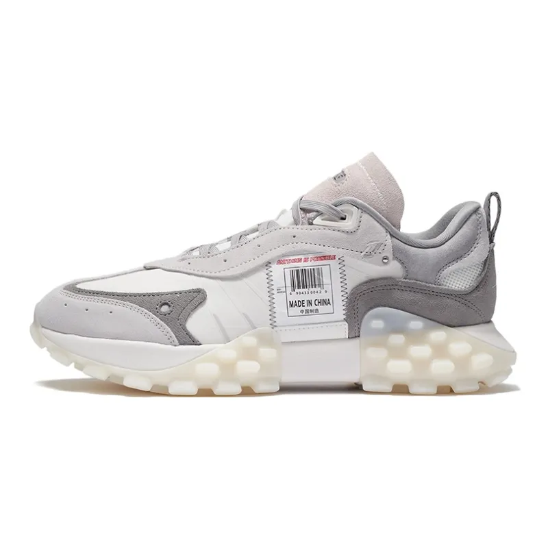 LiNing Overload Low-Top Casual Shoes Men's Gray White-0