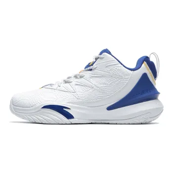 Anta The Dagger 5 Cushioning Wear Resistant Low Top Performance Basketball Shoes Men's White Blue