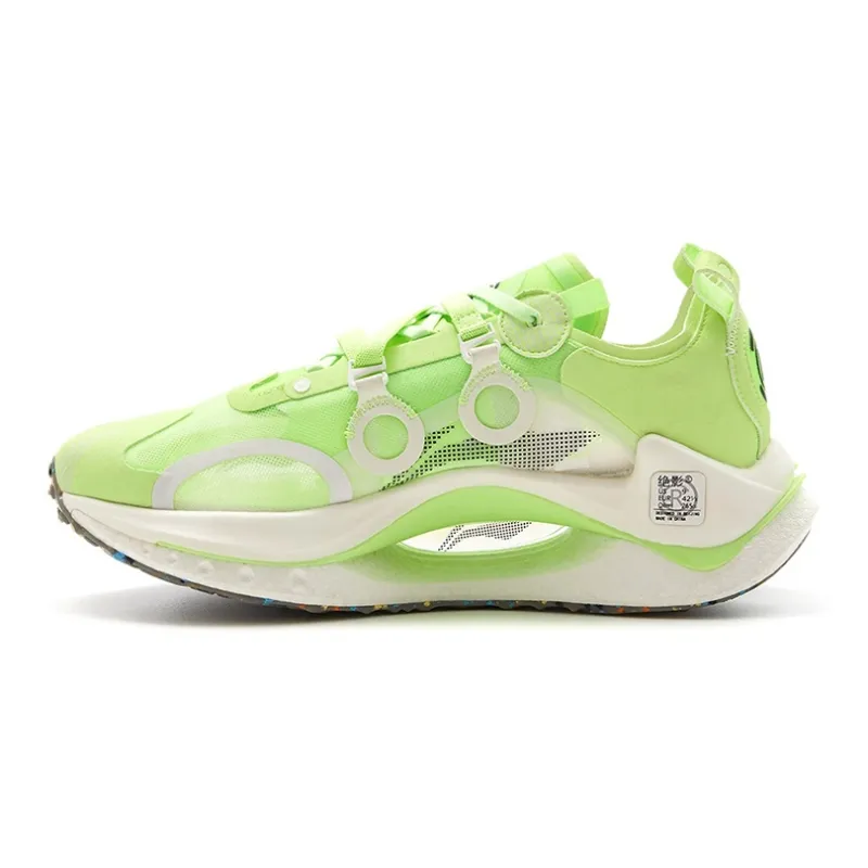 LiNing Jueying CRC Running Shoes Men Low Top Neon Ice Green/Ivory-0