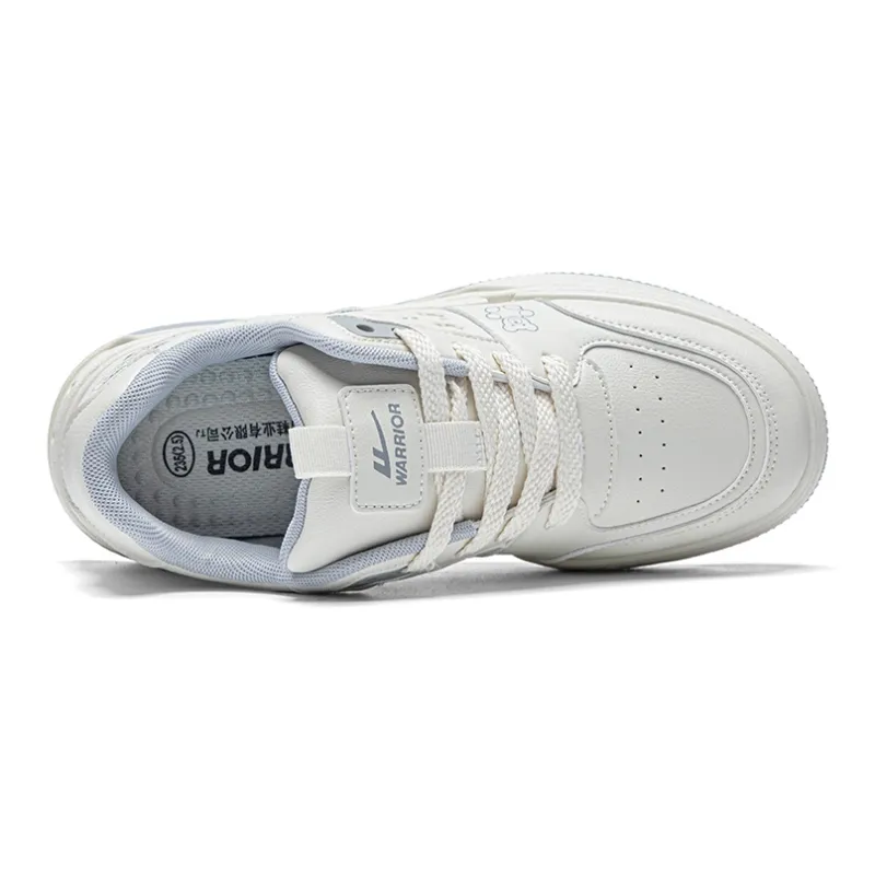 Warrior Warrior Casual White Sneakers Wear resistant And Lightweight Low Top Skateboard Shoes Unisex Beige Gray-2