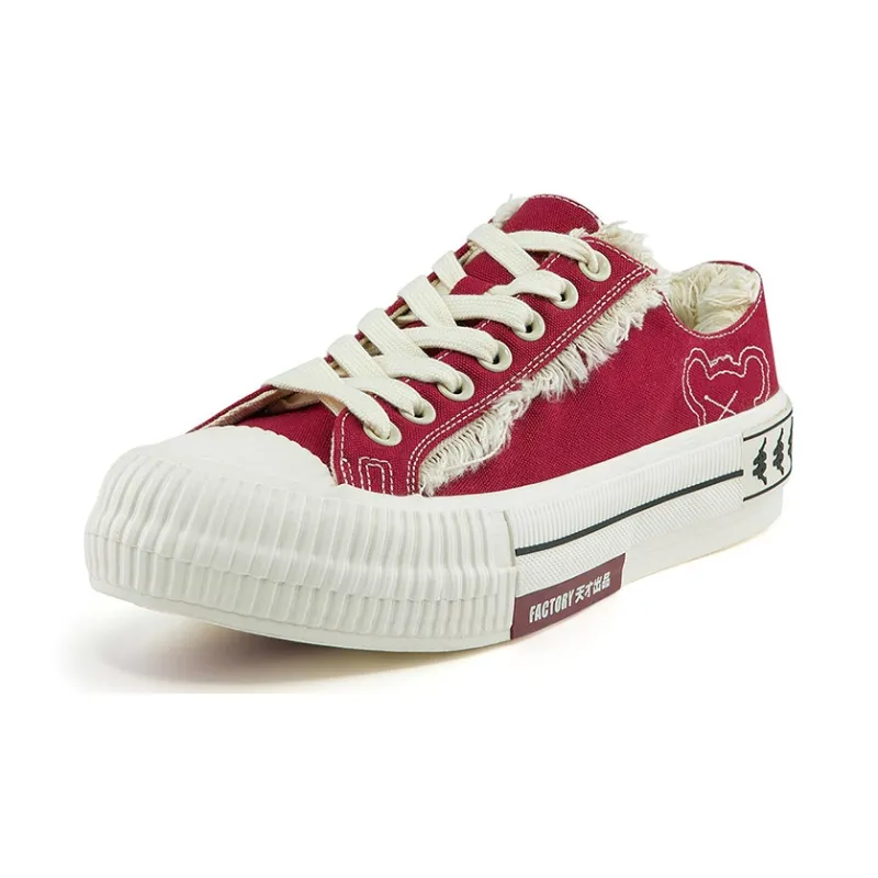 Kappa Anti-Slip And Wear-Resistant Water-Resistant Low-Top Canvas Shoes Unisex Red-2