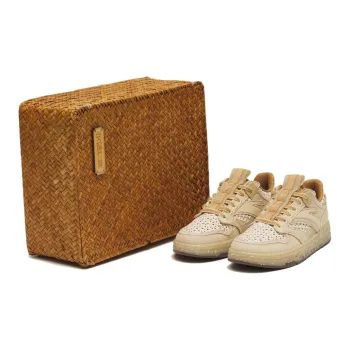 Anta Street Naughty Bamboo Slender Anti Slip And Wear Resistant Breathable Low Top Skateboard Shoes Men's Beige Gray