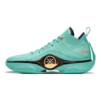 LiNing Wade Shadow 5 Cushioning Lightweight Rebound Mid Top Basketball Shoes Men's Parrot Green