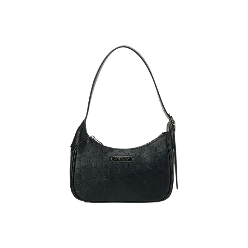 NERDY Elastane Crescent Moon Bag Shoulder Bag Regular Women's Black & Cream & Blue-0