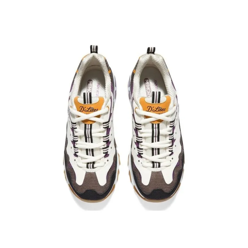 Skechers D'lites 1.0 'White Black Brown' Women's-2