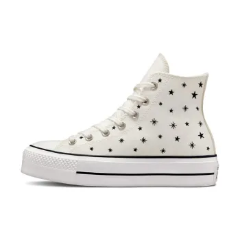 Chuck Taylor All Star Women's Converse Lift Platform High 'Embroidered Stars Egret' Women's