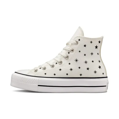 Chuck Taylor All Star Women's Converse Lift Platform High 'Embroidered Stars   Egret' Women's
