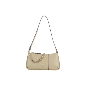 Manu Atelier Cow Leather Shoulder Bag Crossbody Bag Handbag Regular Women's Yellow Green