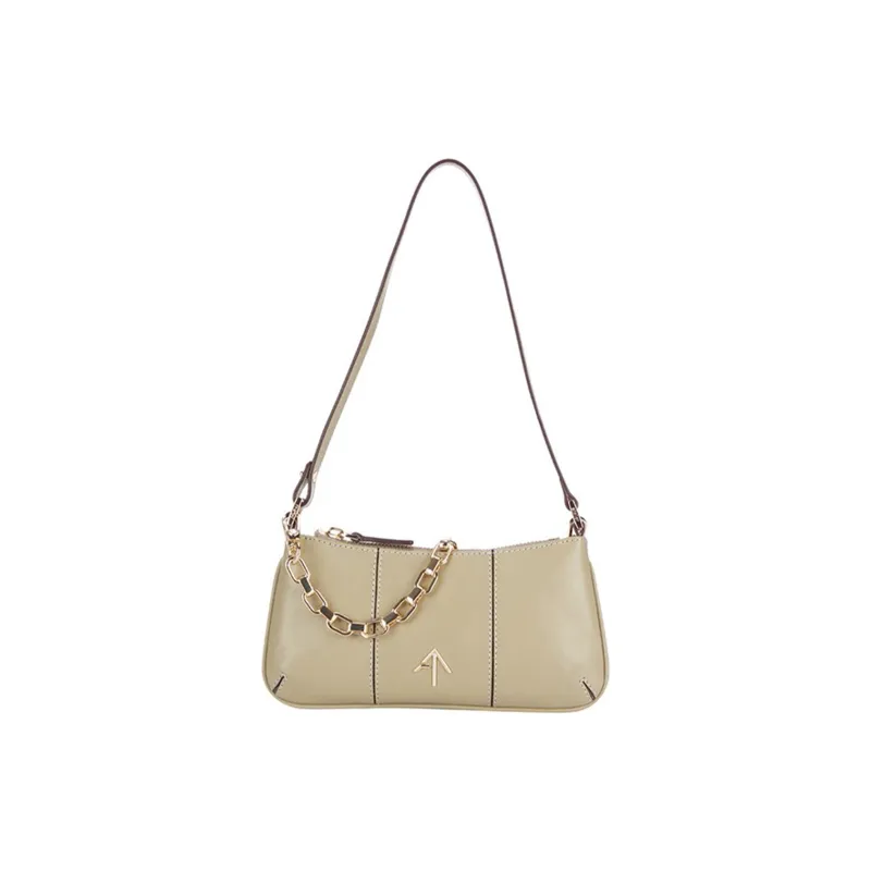 Manu Atelier Cow Leather Shoulder Bag Crossbody Bag Handbag Regular Women's Yellow Green-0