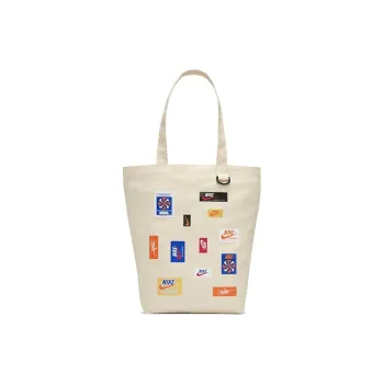 Nike Heritage Acrylic Tote Bag Shopping Bag Shoulder Bags Handbags Regular Unisex White