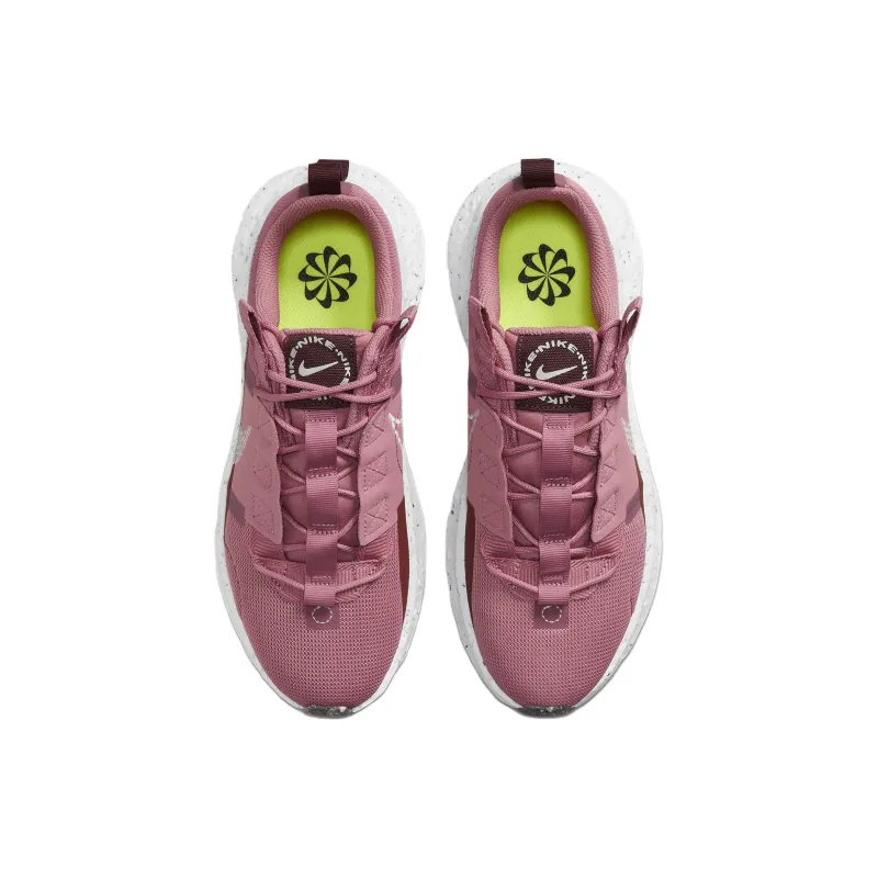 Nike Crater Wear resistant And Waterproof Low Top Casual Running Shoes Women's Pink White-3