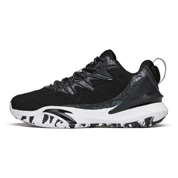 Anta The Dagger 5 Cushioning Anti Slip And Wear Resistant Low Top Basketball Shoes Men's Black White