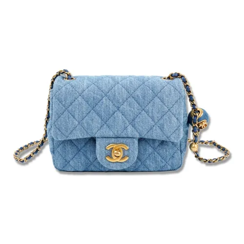CHANEL 22c Early Spring Denim Shoulder Bag Crossbody Bag Regular Women's Denim Blue