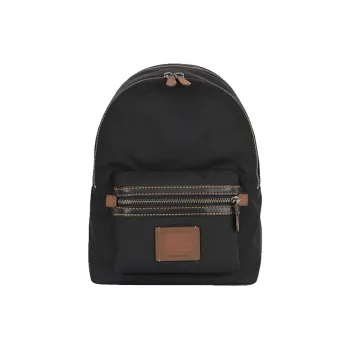 COACH Academy Canvas With Leather Backpack Large Size Men's Black