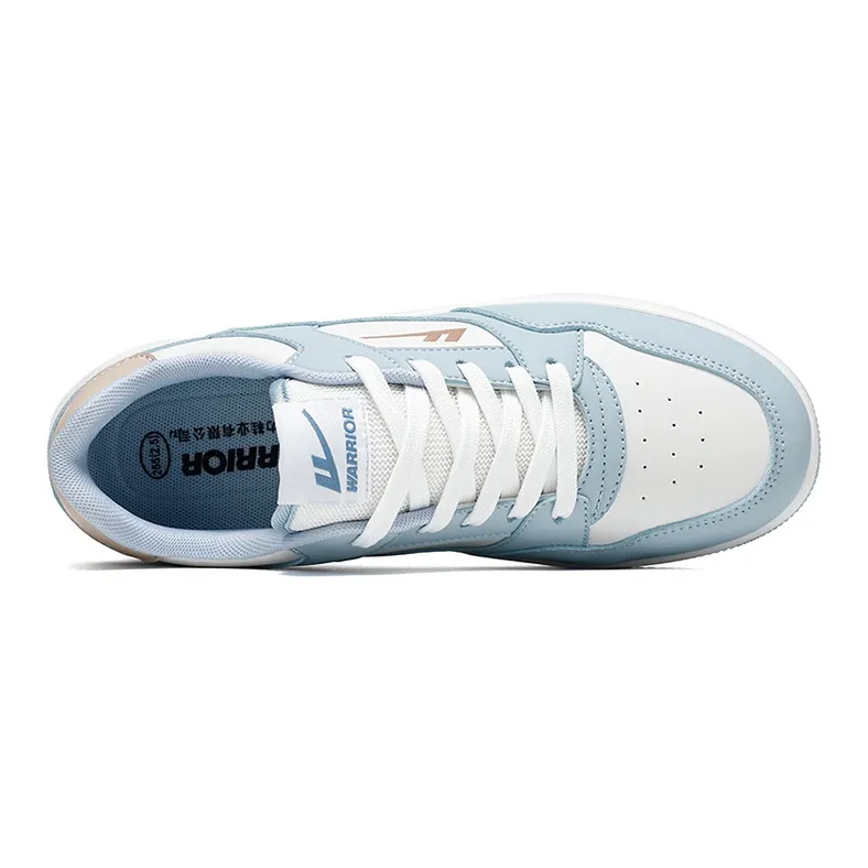 Warrior Air Force 1 Low Top Skateboard Shoes Unisex White Light Blue-3