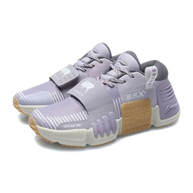 LINING Wujie Casual Shoes Women's Low Top Raspberry Purple-2