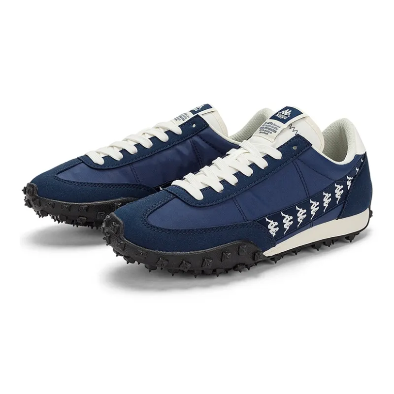 Kappa Cushioned Slip Resistant Abrasion Resistant Low Top Training Running Shoes Unisex Dark Blue White Black-2