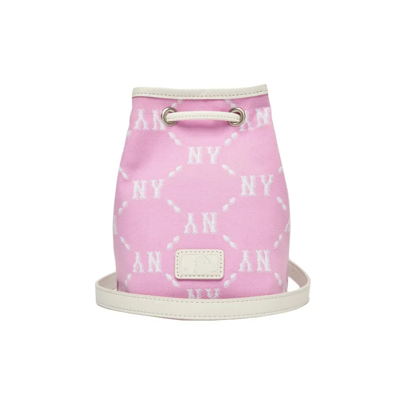 MLB Monogram Collection Polyester Bucket Bags Shoulder Bag Crossbody Bag Mini Unisex Pink-3