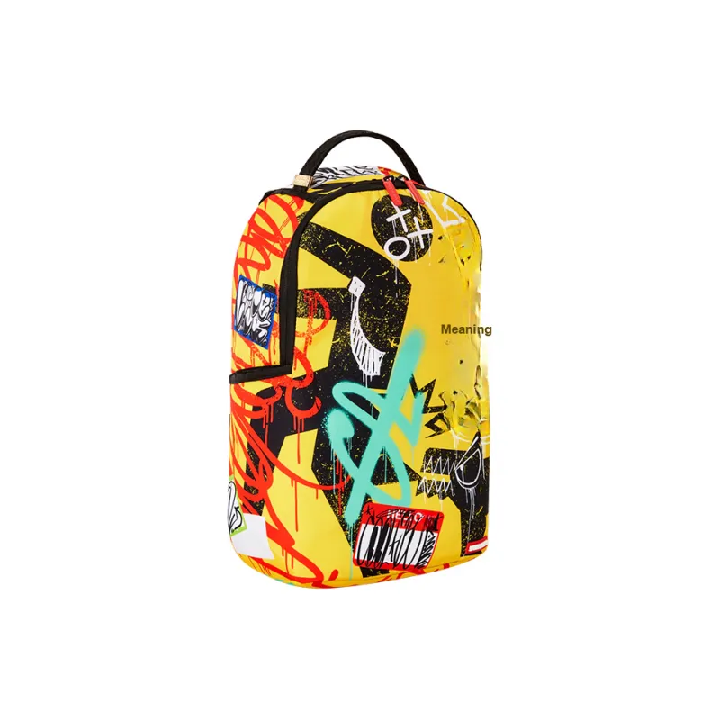 SPRAYGROUND Polyester Backpack Large Size Unisex Yellow-3