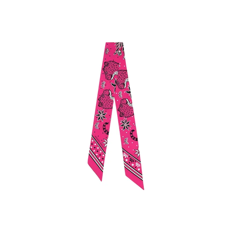 HERMES Silk Scarves Women's Rose Red-0