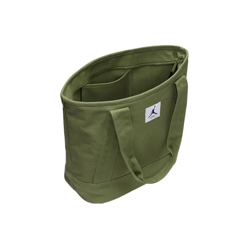Jordan Fabric Tote Bag, Shopping Bag, Shoulder Bag Unisex Light Olive-3