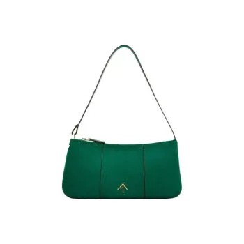 Manu Atelier PITA Series Cow Leather Shoulder Bag Hobo Crossbody Bag Women's Dark Green