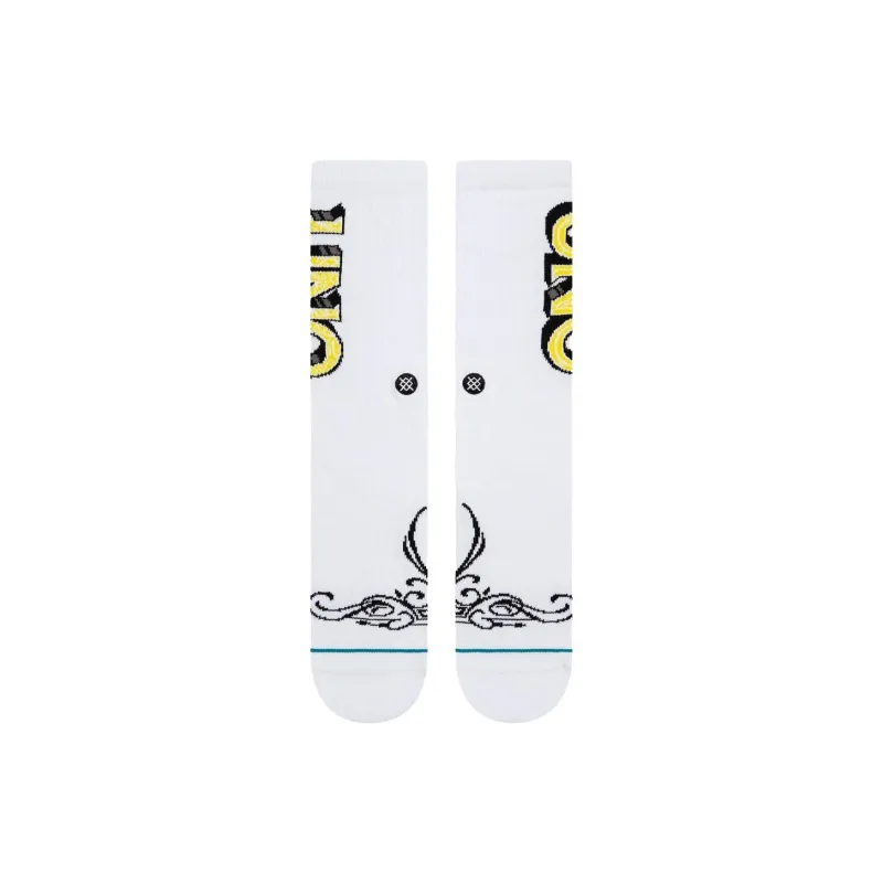 Stance UNO CARTOON Collaboration SS23 Mid Calf Socks Unisex 1 Pack White-1