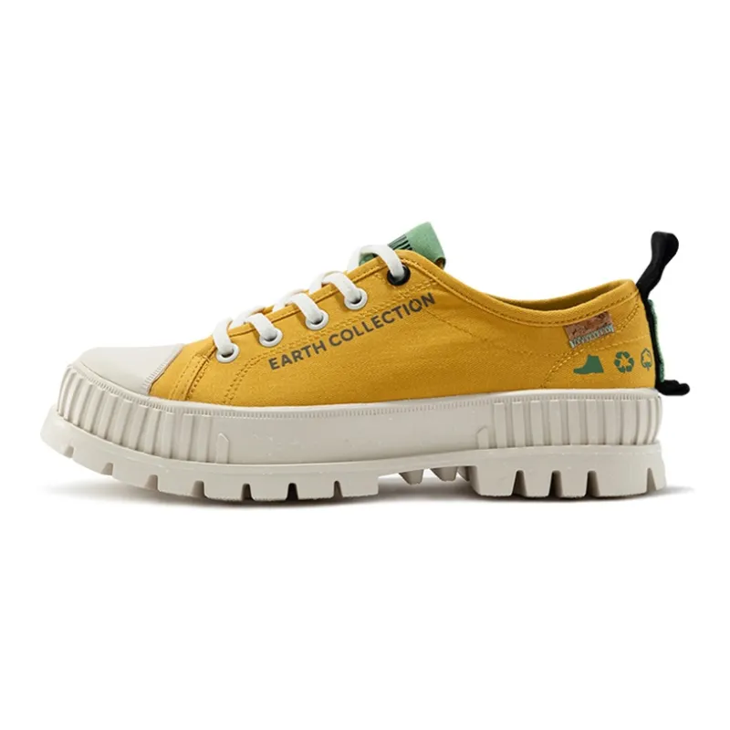 Palladium Pallshock Org Metro Breathable Low Top Canvas Shoes Unisex Mustard Yellow-0