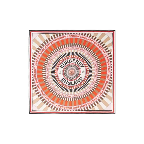 Burberry Silk Scarves Unisex Orange