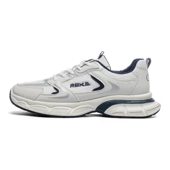RENBEN Low Top Chunky Sneakers Men's White Blue