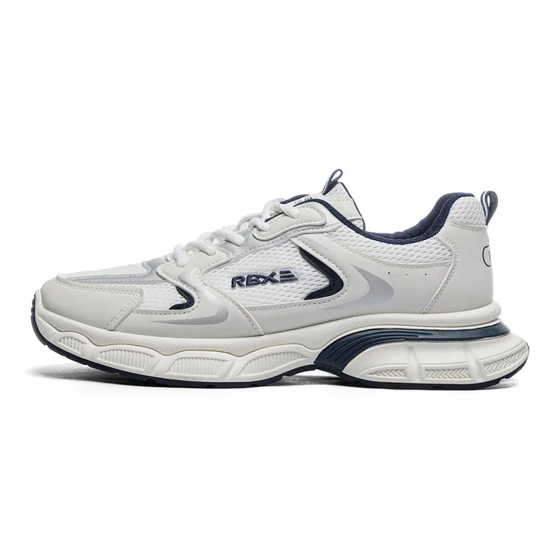 RENBEN Low Top Chunky Sneakers Men's White Blue-0
