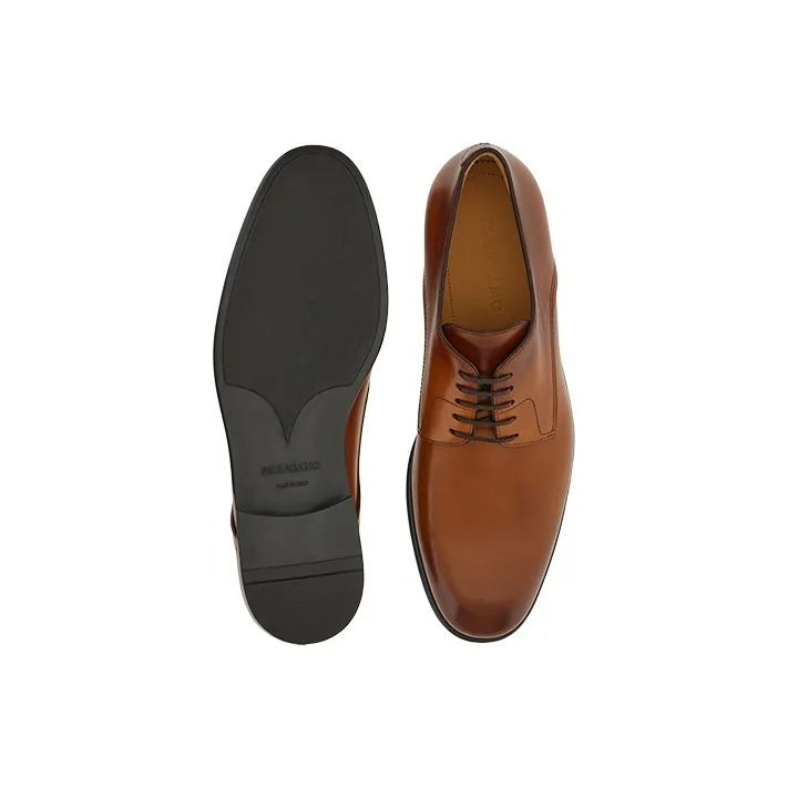 FERRAGAMO Two-tone Leather Derby Shoes-4