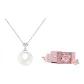 Silver "Fu" Character Decorations Peaceful Buckle Necklace+Love Confession Rose Box