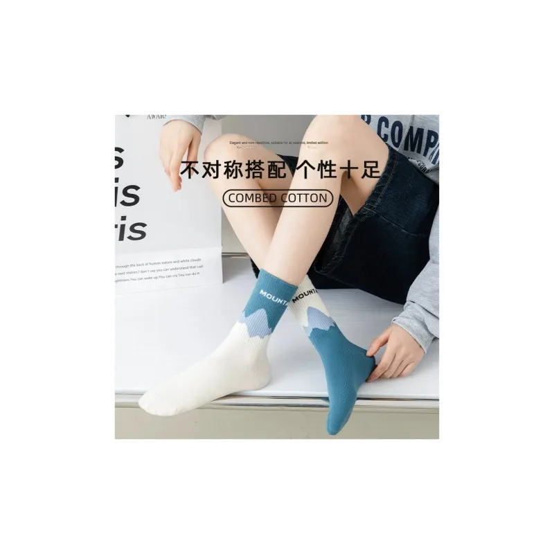 LUOLIAN Mid Calf Socks Women's 5 Pack-20