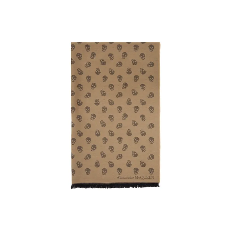 Alexander McQueen Knit Scarves Men's Brown-0