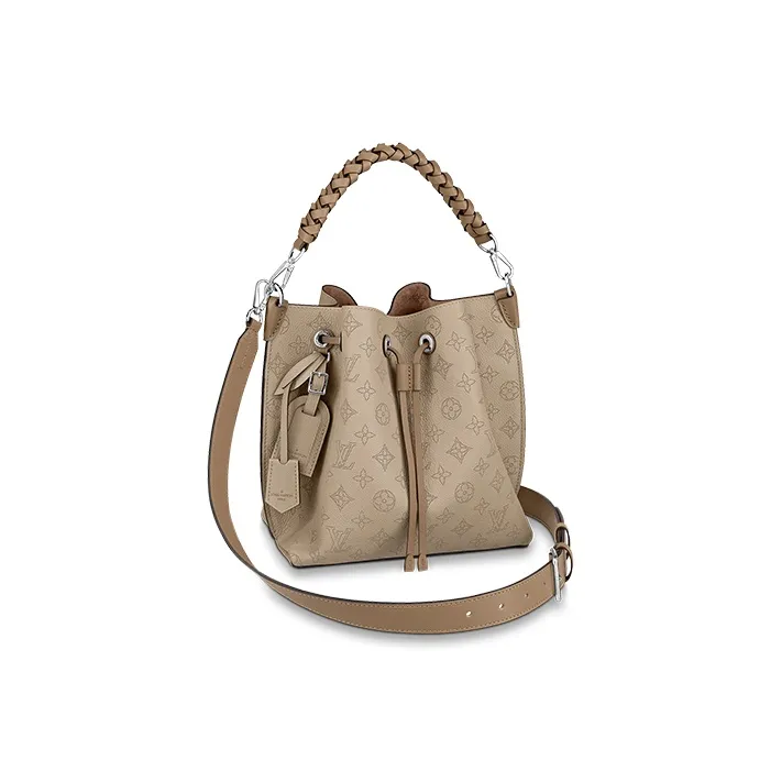 LOUIS VUITTON Muria Calfskin Bucket Bag, Shoulder Bag, Crossbody Bag, Handbag Regular Women's Brown-0