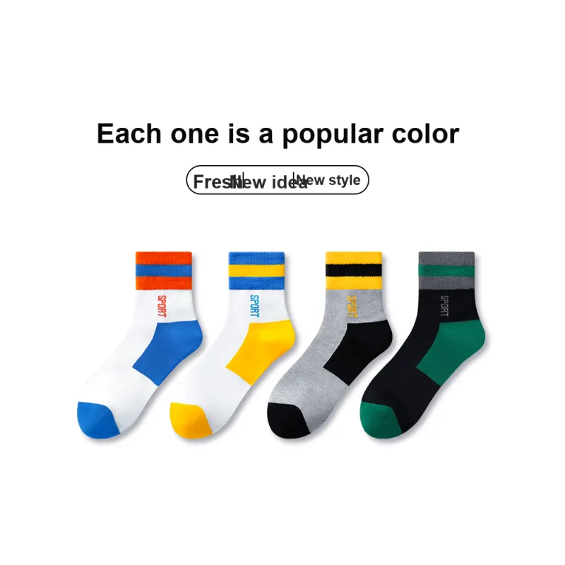 LUOLIAN Mid Calf Socks Men's 5 Pack-1