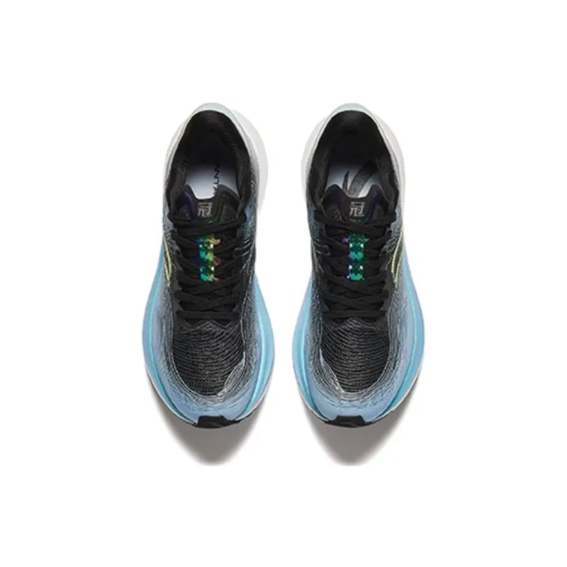 Anta Champion 3rd Gen PRO Anti Slip Wear Resistant Low Top Casual Running Shoes Women's Black Gray Blue-2