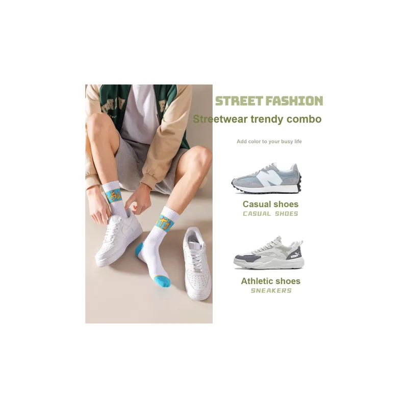 LUOLIAN Mid Calf Socks Unisex 5 Pack-13